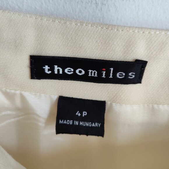 Ladies SZ 4P Theo Miles Vintage Ivory Wrap Skirt - Picture 3 of 3